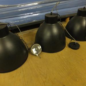 3 Industriële hanglampen 41 cm doorsnede (a36)24