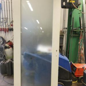 Glasdeur met groot mat glas 93x231,5 stomp (a29)14